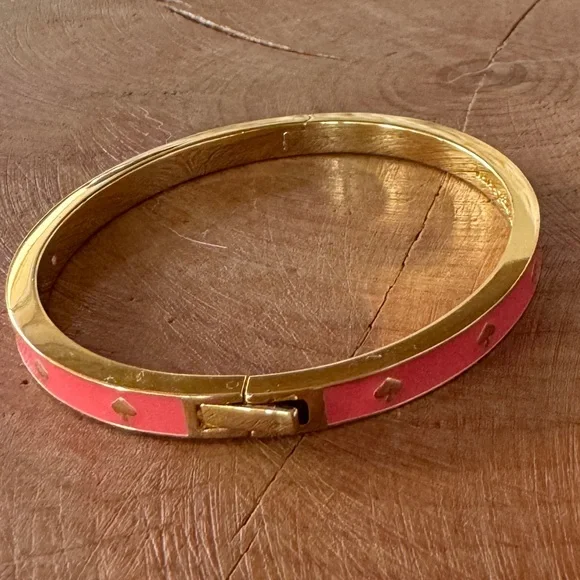Kate Spade Pink and Gold Studded Bracelet - Picture 3 of 4